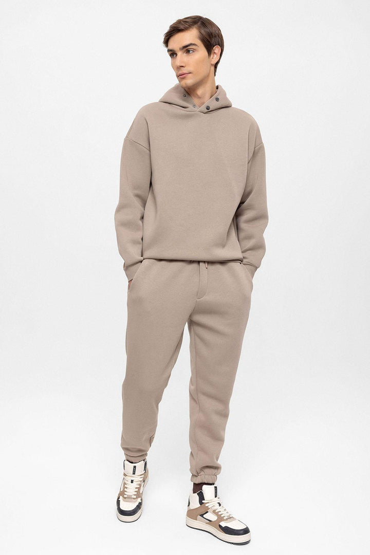 Men's Mink Oversize Hooded  Sweatshirt - Wessi