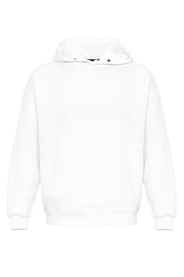 Men's Ecru Oversize Hooded  Sweatshirt - Wessi