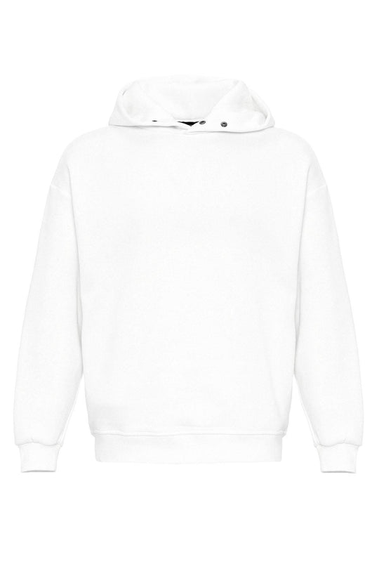 Men's Ecru Oversize Hooded  Sweatshirt - Wessi
