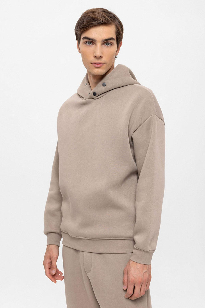 Men's Mink Oversize Hooded  Sweatshirt - Wessi