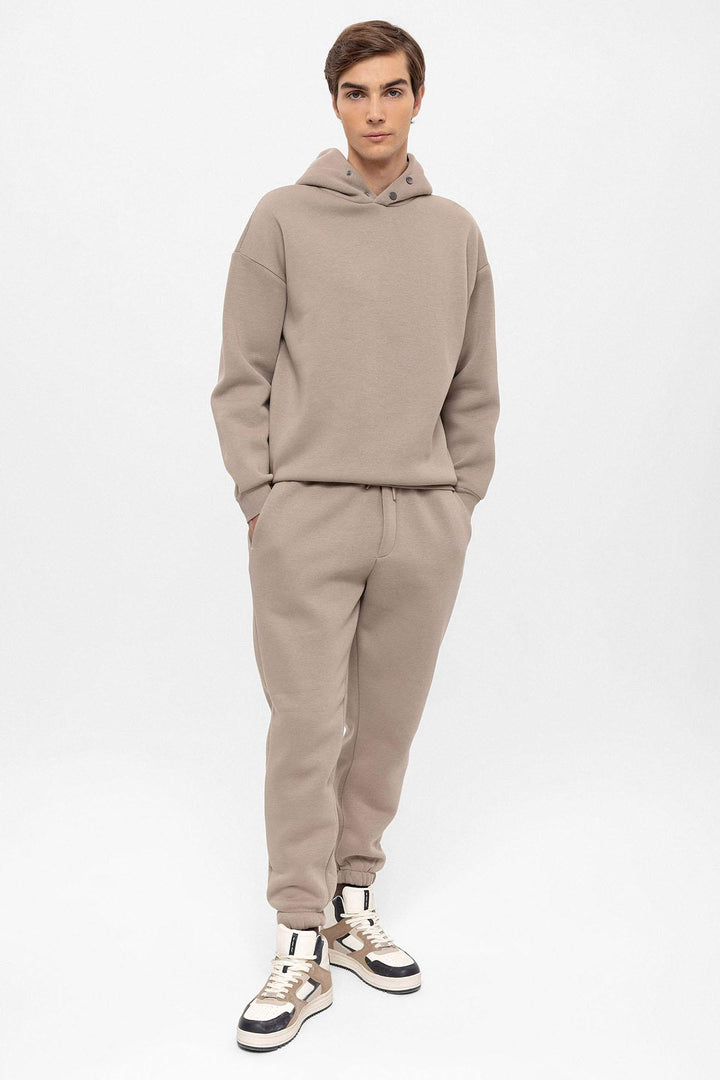 Men's Mink Oversize Hooded  Sweatshirt - Wessi