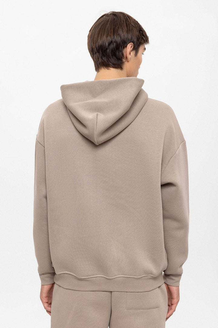 Men's Mink Oversize Hooded  Sweatshirt - Wessi