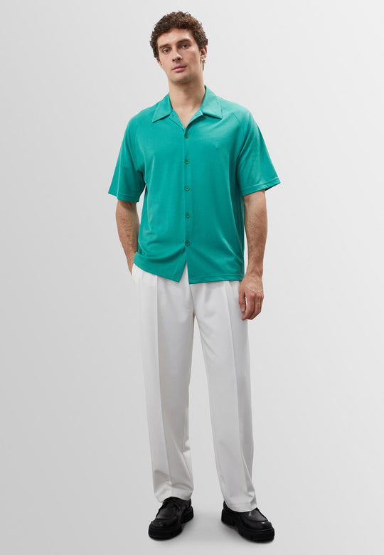 Chemise manches courtes décontractée à col à revers Chemise manches courtes décontractée à col à revers
