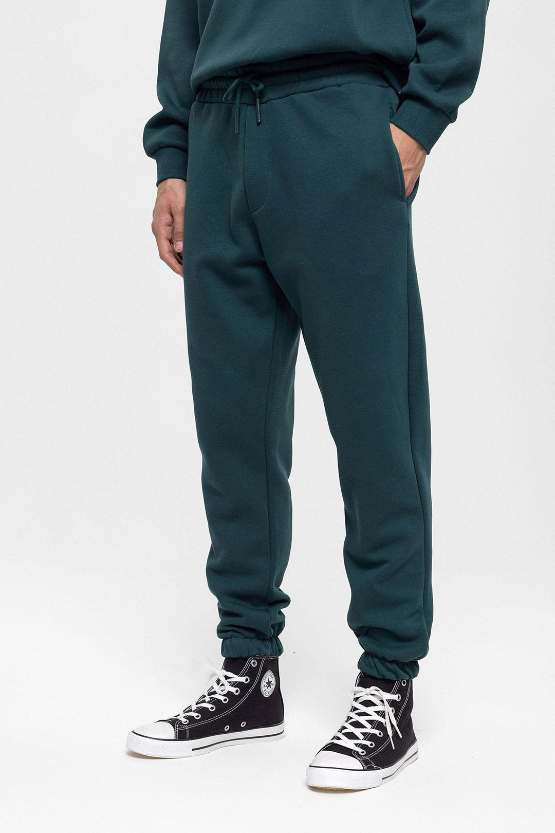 Men's Green Tracksuit with Elastic Legs - Wessi