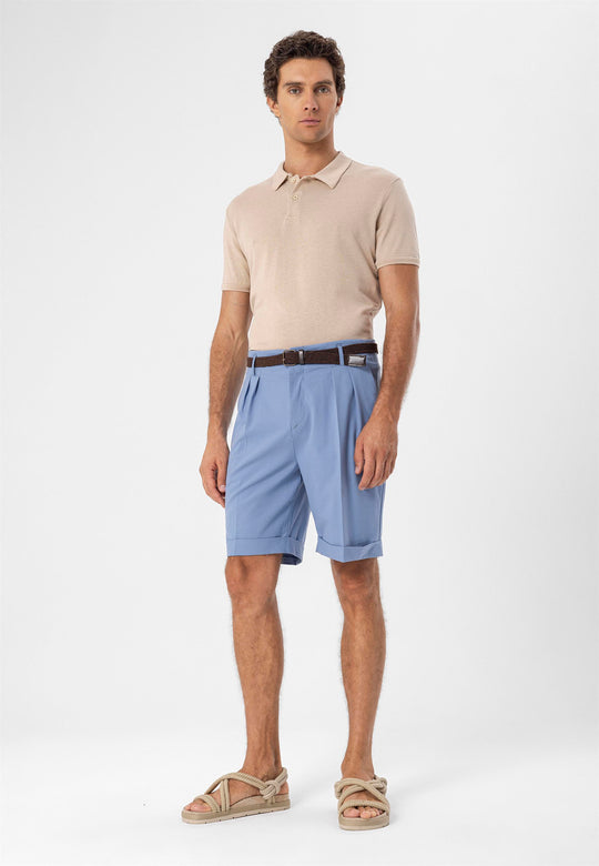 T-Shirt Slim Col Polo Homme Beige - Wessi