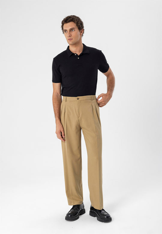 T-Shirt Homme Noir Coupe Slim Col Polo - Wessi