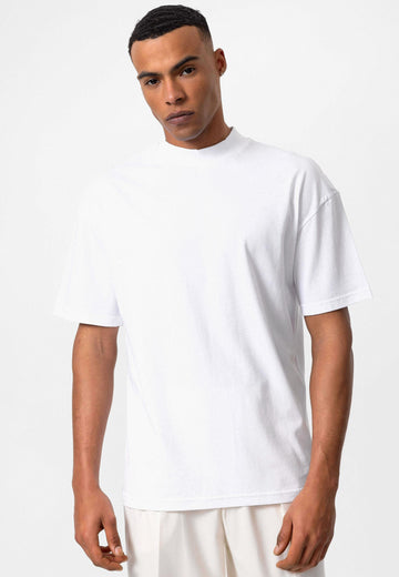 Men's White Comfortable Fit Basic  T-Shirt - Wessi