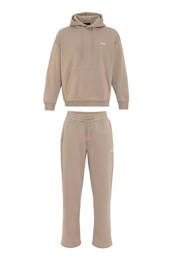 Men's Mink Regular Fit  Printed  Tracksuit Set - Wessi