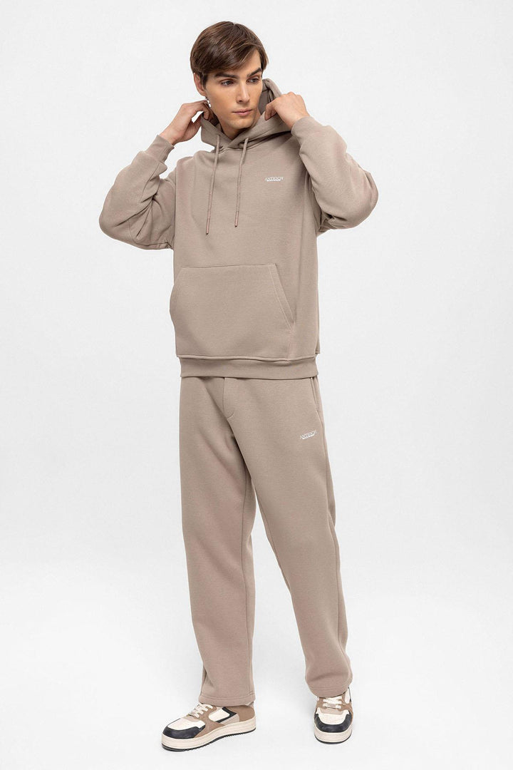 Men's Mink Regular Fit  Printed  Tracksuit Set - Wessi