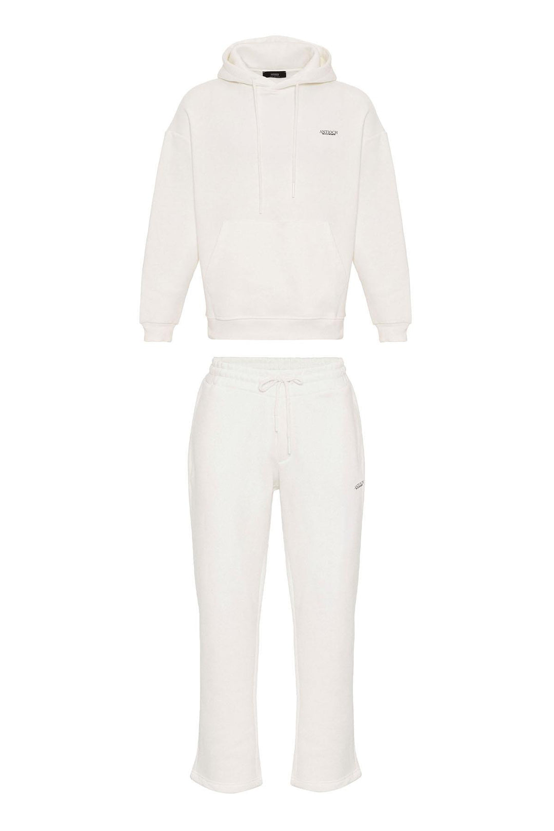 Men's Ecru Regular Fit  Printed  Tracksuit Set - Wessi