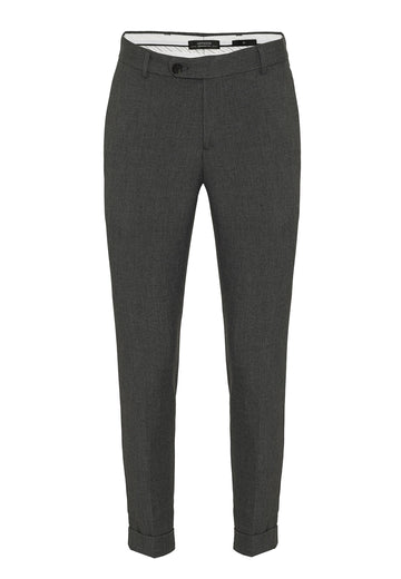 Pantalón de hombre gris regular fit de doble pernera - Wessi