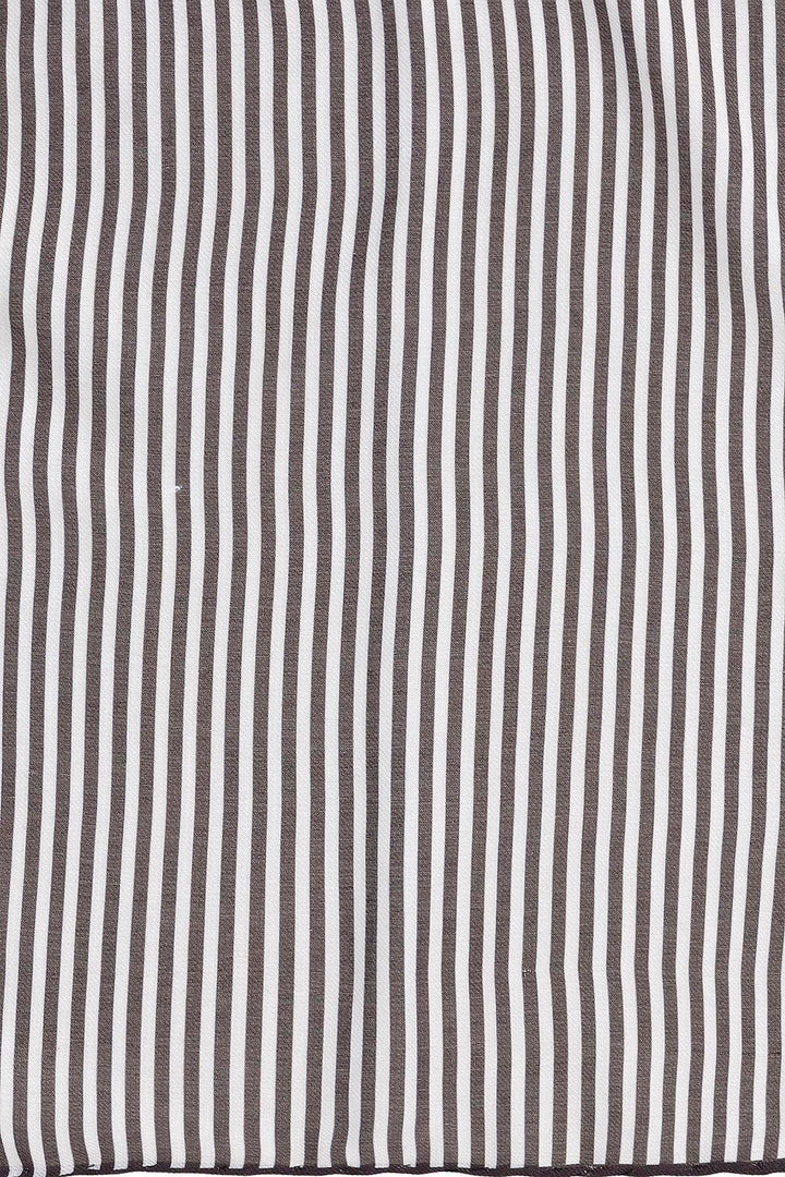 Men's Black Striped Scarf - Wessi