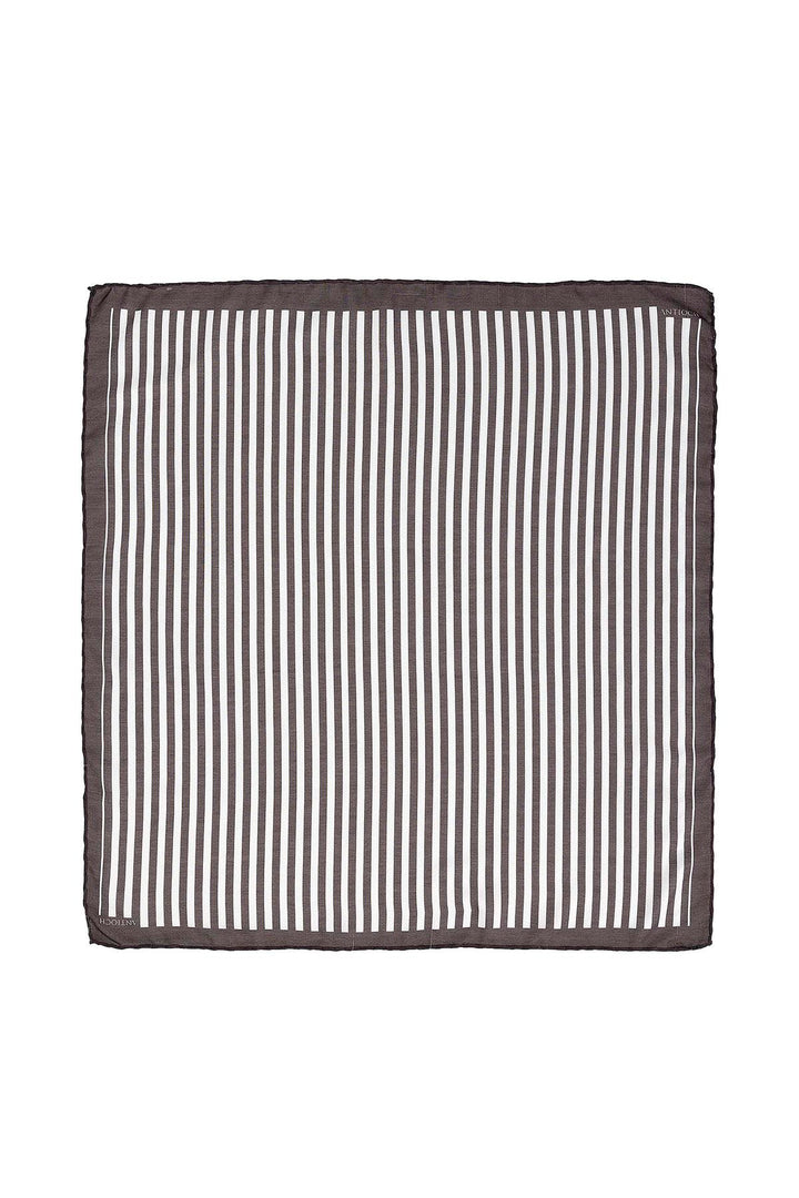 Men's Black Striped Scarf - Wessi