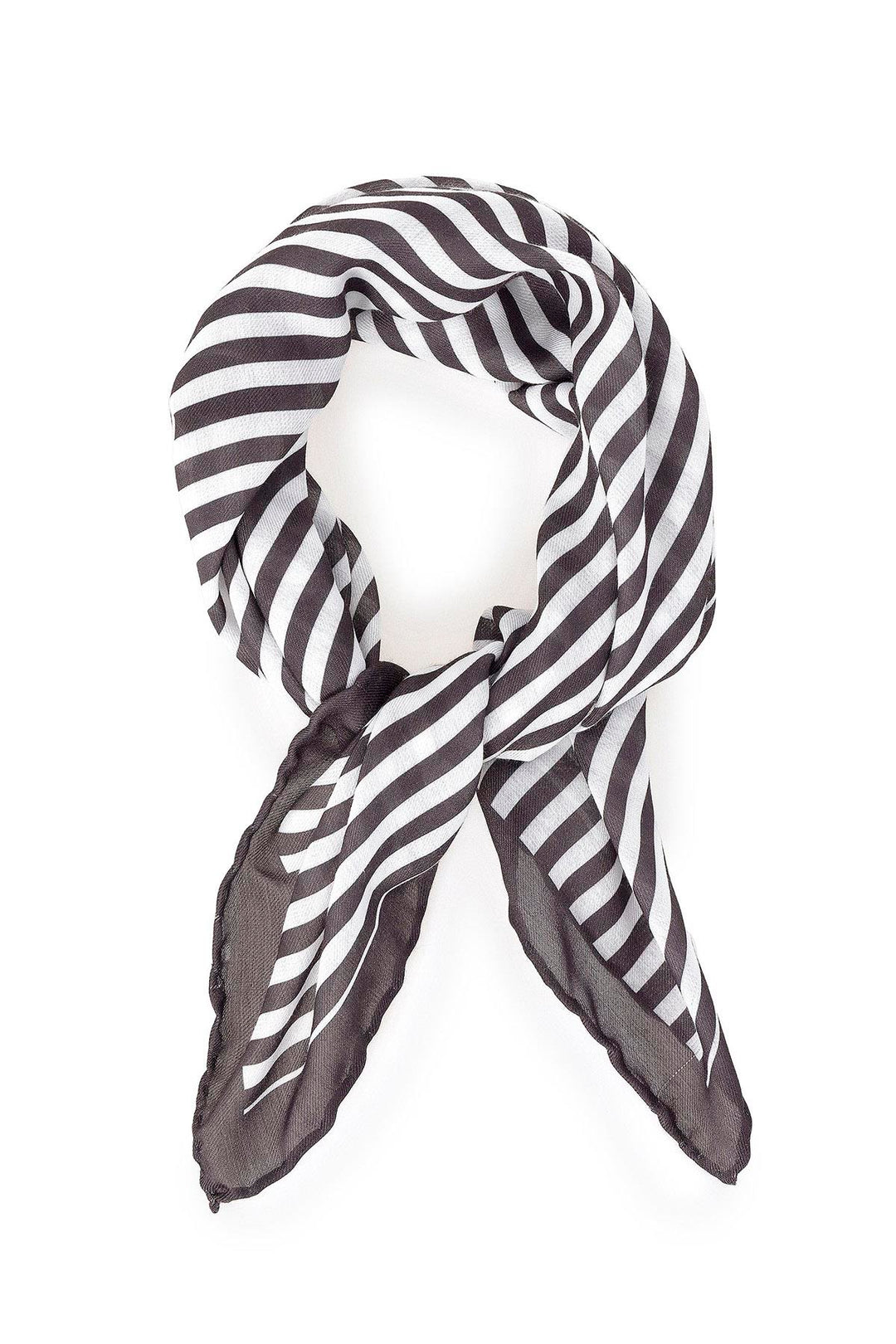 Men's Black Striped Scarf - Wessi