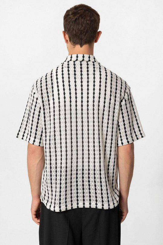 PIERRE CARDIN CHEMISE MANCHES COURTES À PETIT CAREAUX Bleu/Blanc PIERRE CARDIN CHEMISE MANCHES COURTES À PETIT CAREAUX Bleu/Blanc
