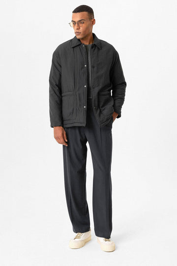 Black Giacca Leggermente Imbottita da Uomo con Tasche Cargo - Wessi