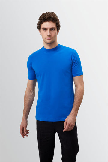 Men's Sax Slim Fit Basic T-Shirt - Wessi