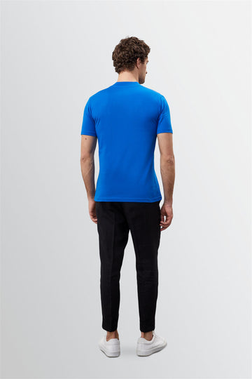 Men's Sax Slim Fit Basic T-Shirt - Wessi