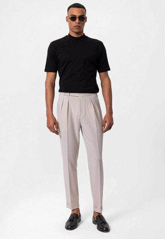 Men's Black Slim Fit Basic T-Shirt - Wessi