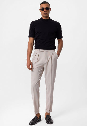 Men's Black Slim Fit Basic T-Shirt - Wessi