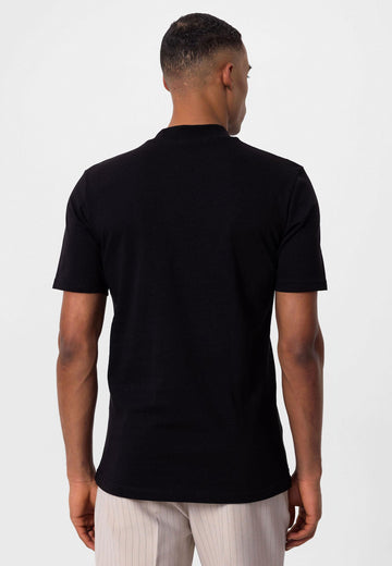 Men's Black Slim Fit Basic T-Shirt - Wessi