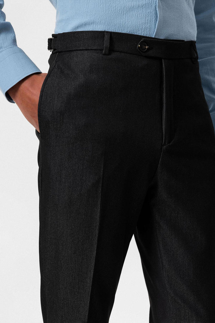 Men's Smoked Slim Fit Cuffed  Pants - Wessi