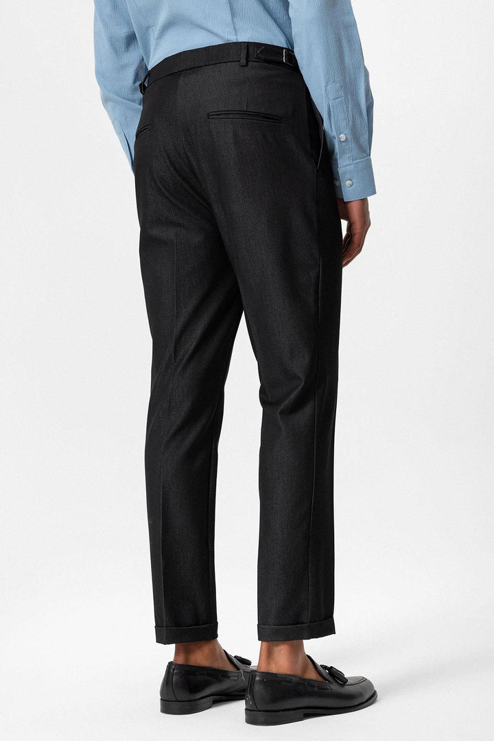 Men's Smoked Slim Fit Cuffed  Pants - Wessi