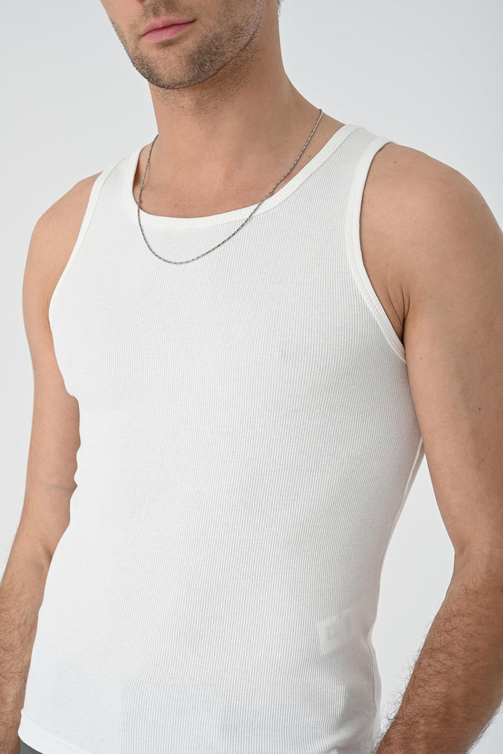 Men's Ecru Slim Fit Male Athlete - Wessi