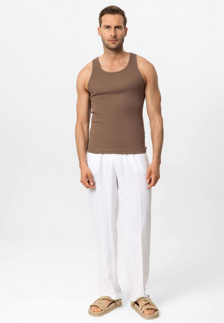 Men's Brown Slim Fit Male Athlete - Wessi