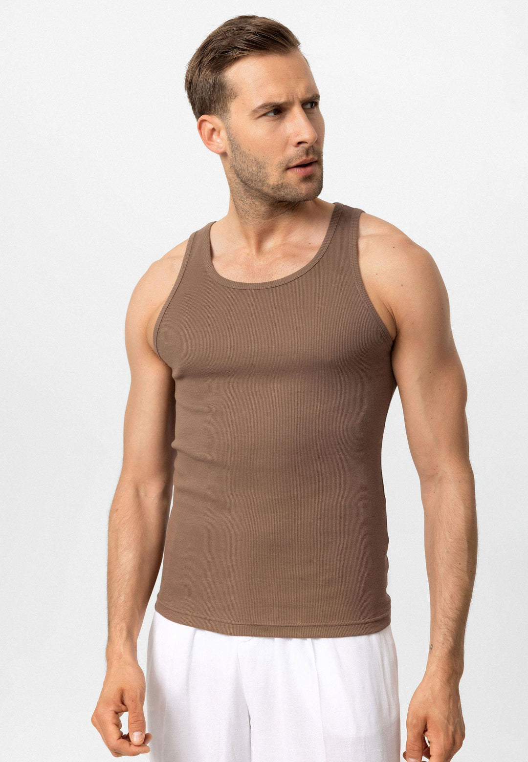 Men's Brown Slim Fit Male Athlete - Wessi