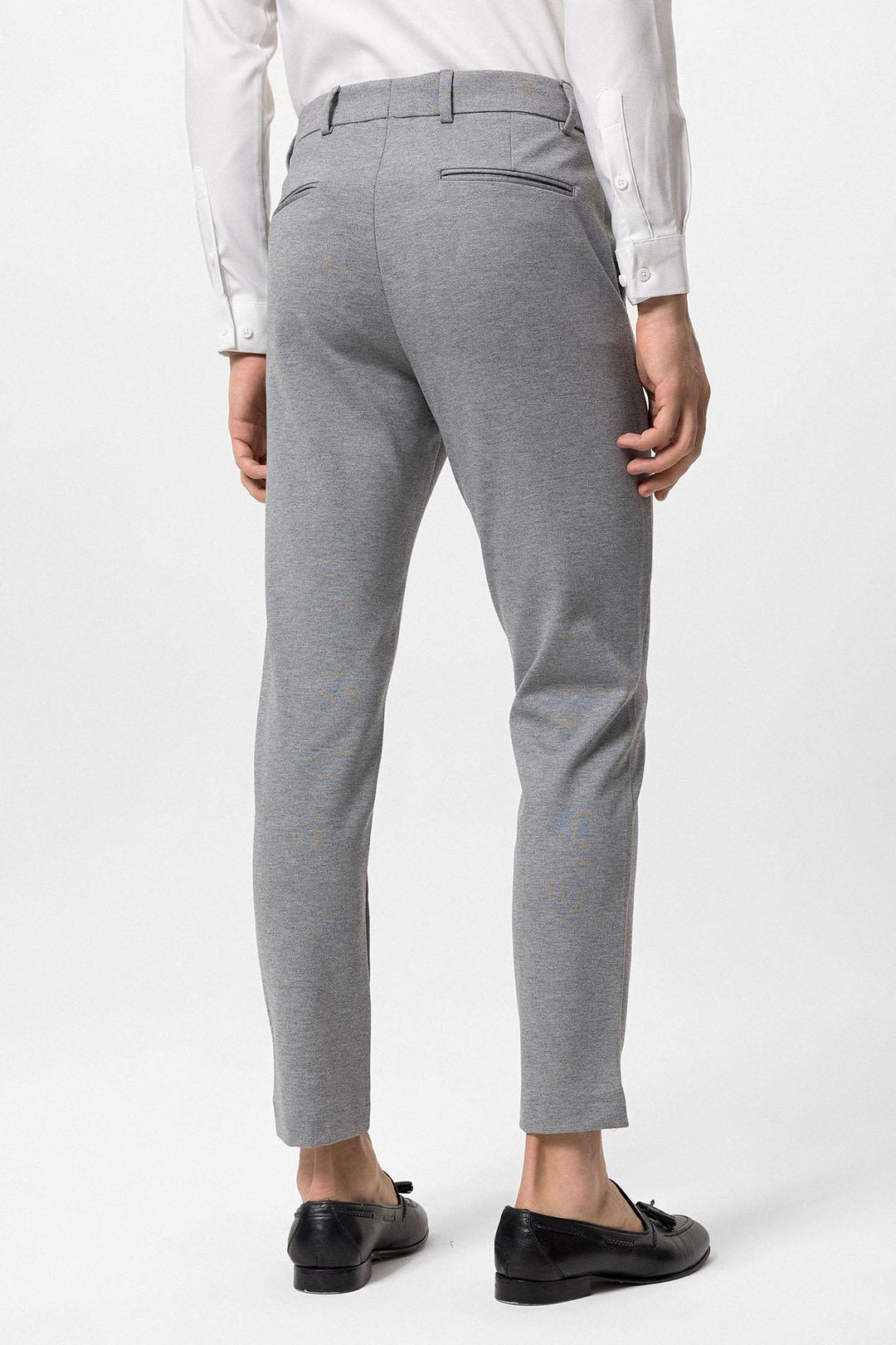 Men's Grey Slim Fit  Pants - Wessi