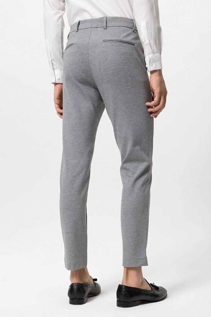 Men's Grey Slim Fit  Pants - Wessi
