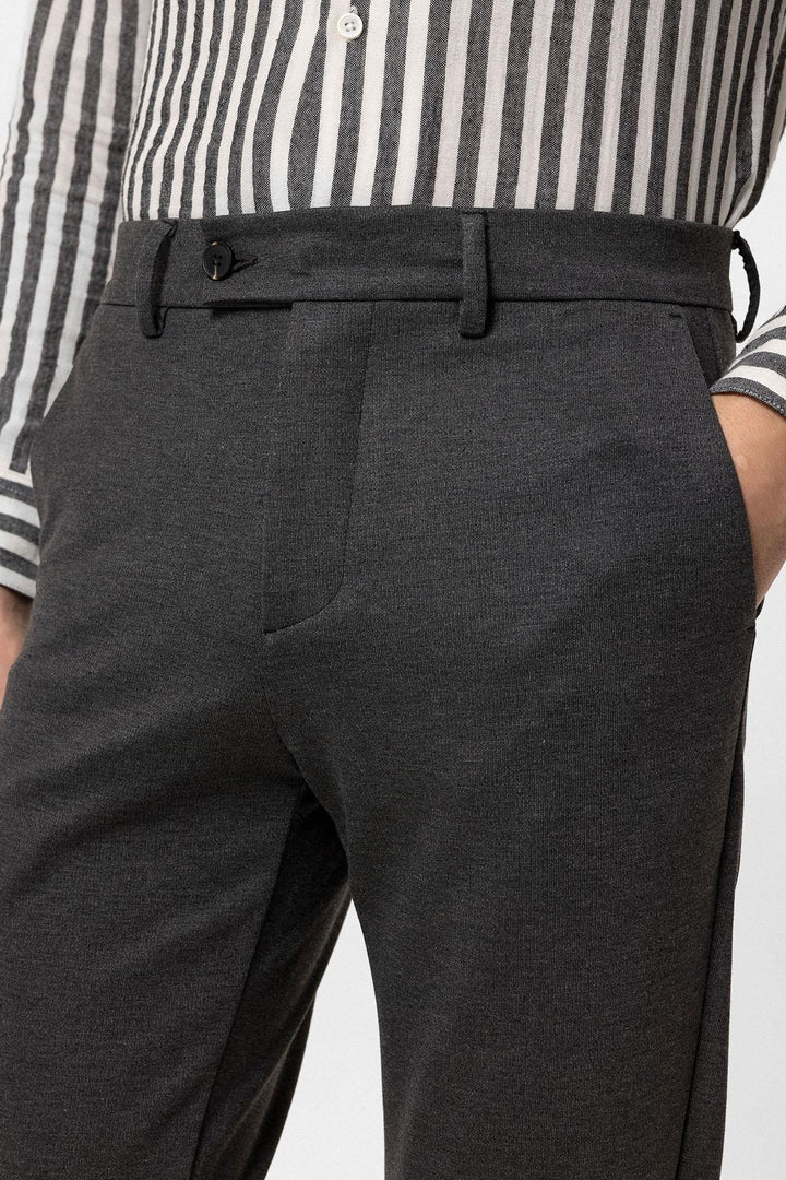 Men's Anthracite Slim Fit  Pants - Wessi