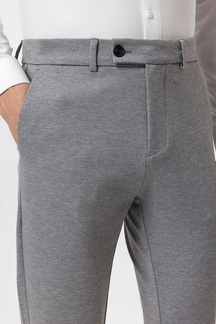Men's Grey Slim Fit  Pants - Wessi