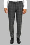 Pantalon Homme Coupe Slim à Carreaux Anthracite - Wessi