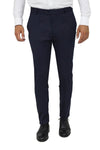 Slim Fit Plain Navy Blue Men Pants - Wessi
