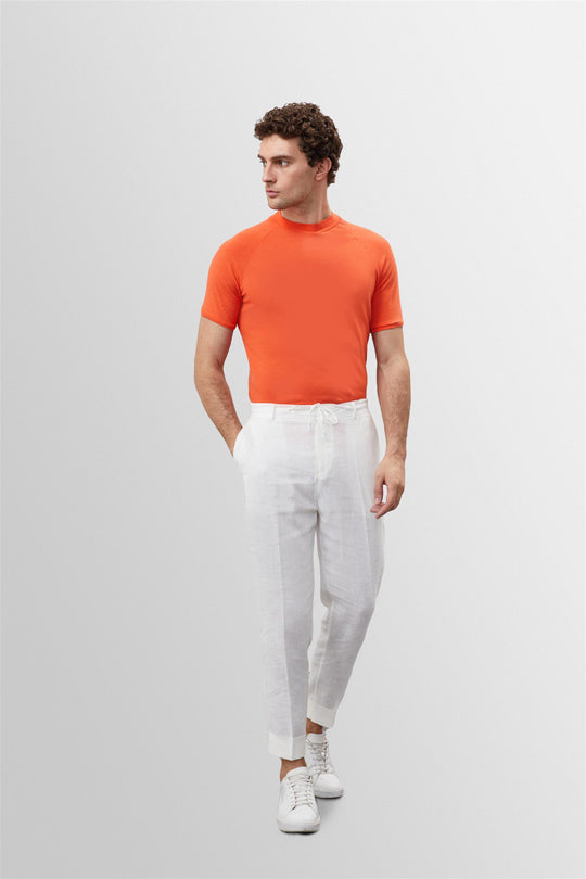 Men's Salmon Slim Fit Crew Neck  T-Shirt - Wessi