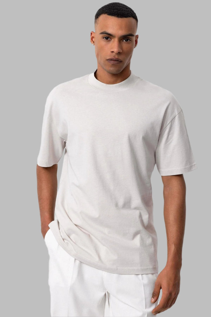 Men's Stone Relaxed Fit Basic T-Shirt - Wessi