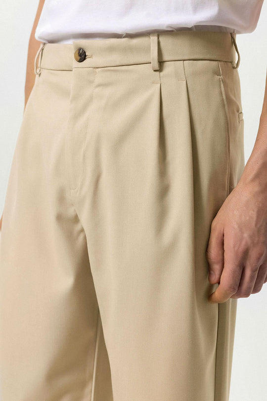 Pantalón Corto Cargo Para Hombre - Color Beige Piedra, Talla X-Large, Cintura Elástica Con Cremallera Y 6 Bolsillos