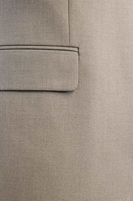 Taupe Blue Slim Fit Two-Button Linen-Look Men's Suit – Wessi