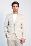 Stone Slim Fit Two-Button Linen-Look Men's Suit – Wessi