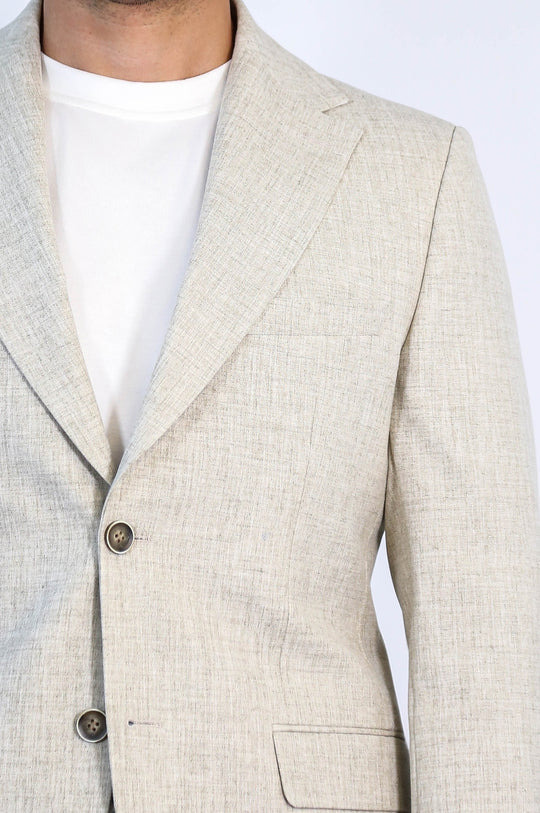 Stone Slim Fit Two-Button Linen-Look Men's Suit – Wessi