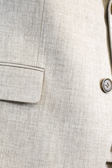 Stone Slim Fit Two-Button Linen-Look Men's Suit – Wessi