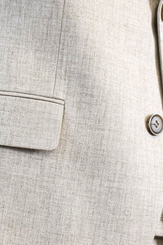 Stone Slim Fit Two-Button Linen-Look Men's Suit – Wessi