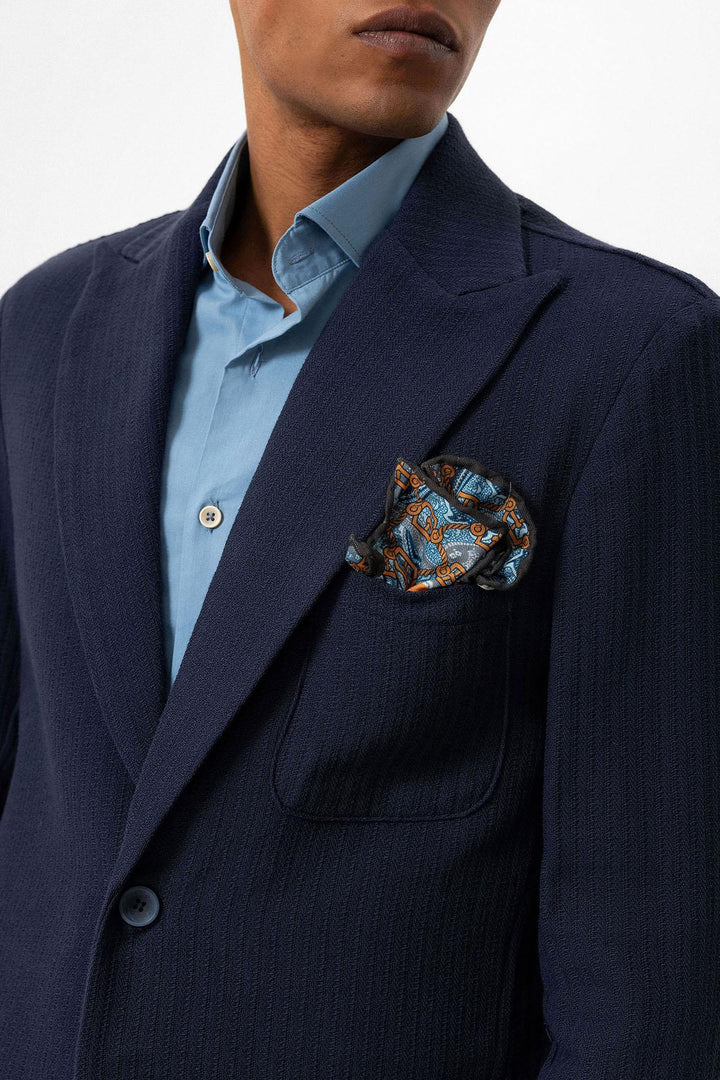 Giacca blazer semplice con tasche blu navy da uomo - Wessi