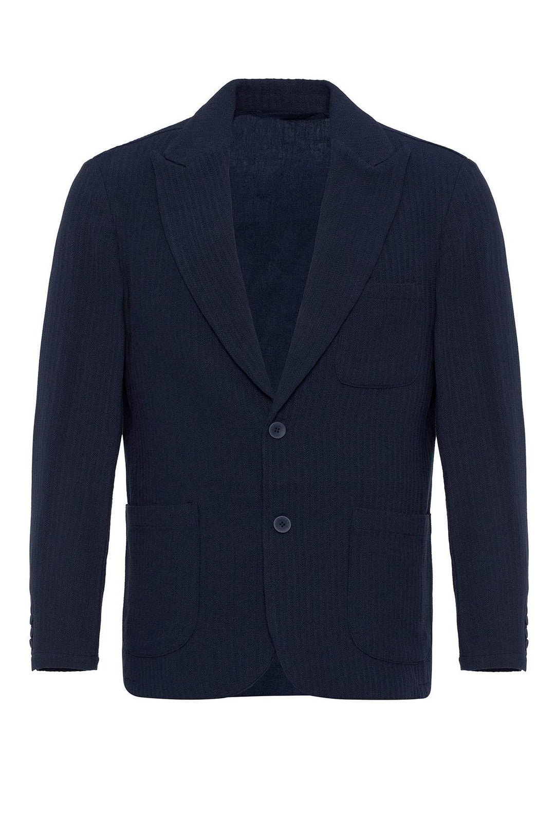 Giacca blazer semplice con tasche blu navy da uomo - Wessi