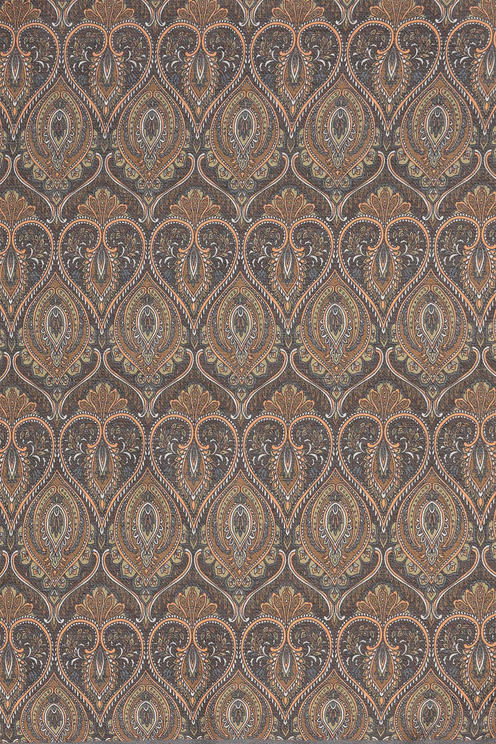 Men's Orange Patterned Scarf - Wessi