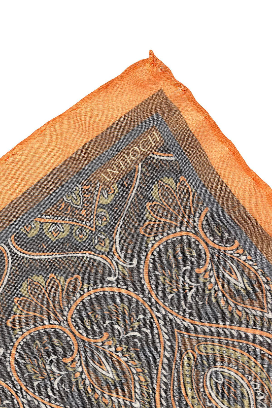 Men's Orange Patterned Scarf - Wessi