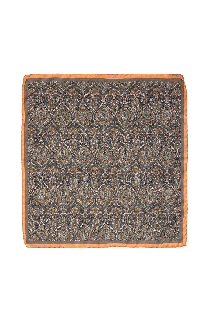 Men's Orange Patterned Scarf - Wessi