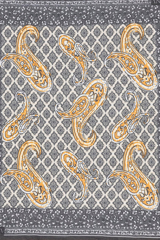 Echarpe Homme Orange à Motifs Ethnique - Wessi